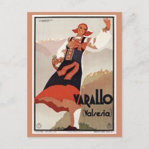 Vintage Varallo Italy Travel Tourism Postcard
