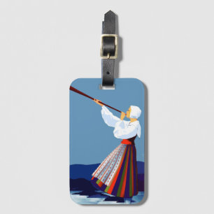 Vintage Varmland Sweden Travel Luggage Tag