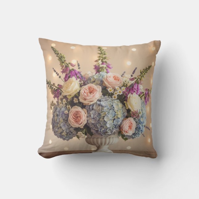 Vintage Vase Summer Bloom Cushion (Front)