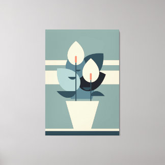 Vintage Vase Tulips | Vase Floral | Vase Flower Canvas Print