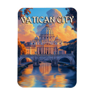 Vintage Vatican City Travel  Magnet