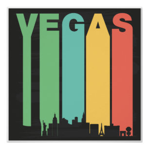 Vintage Vegas Cityscape Poster