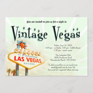 Vintage Vegas Party Invitation