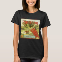 Vintage Vegetable Can Label Art, Rhubarb Farm