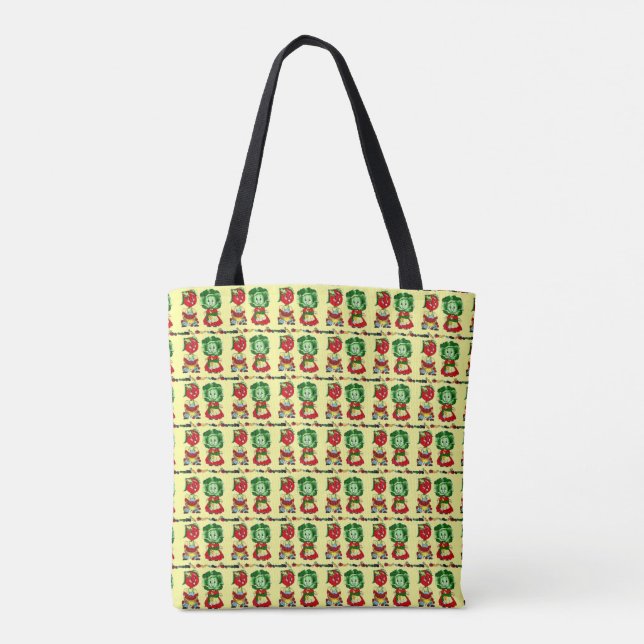 Vintage Vegetable Couple Tote Bag (Back)