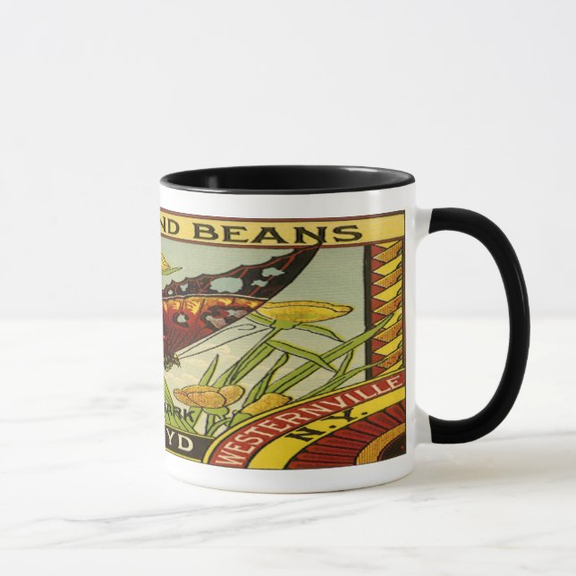 Vintage Vegetable Label - Beans Mug (Right)