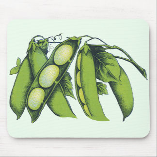 Vintage Vegetables; Lima Beans, Organic Farm Foods Mouse Mat