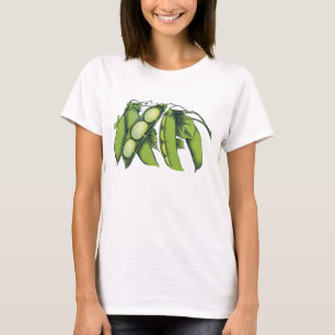 Vintage Vegetables; Lima Beans, Organic Farm Foods T-Shirt