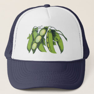 Vintage Vegetables; Lima Beans, Organic Farm Foods Trucker Hat