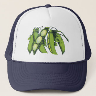 Vintage Vegetables; Lima Beans, Organic Farm Foods Trucker Hat