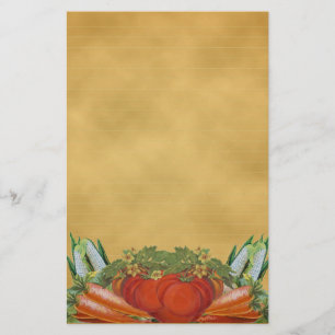 Vintage Vegetables Stationery -Lined