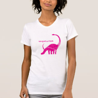Vintage Vegetarian Brachiosaurus Pink T-Shirt