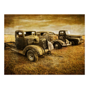 Vintage Vehicles Poster