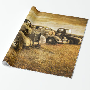 Vintage Vehicles Wrapping Paper