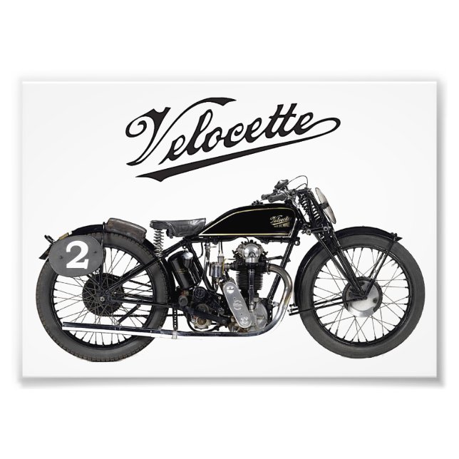 Vintage Velocette Motor Cycle / England Photo Print (Front)