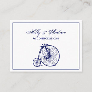 Vintage Velocipede Penny Farthing Bicycle Bike Blu Business Card