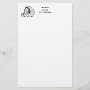 Vintage Velocipede Penny Farthing Bicycle Bike Stationery