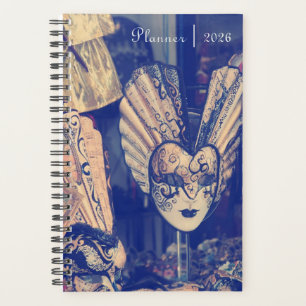 Vintage Venetian Carnival Masks 2026 Year Planner