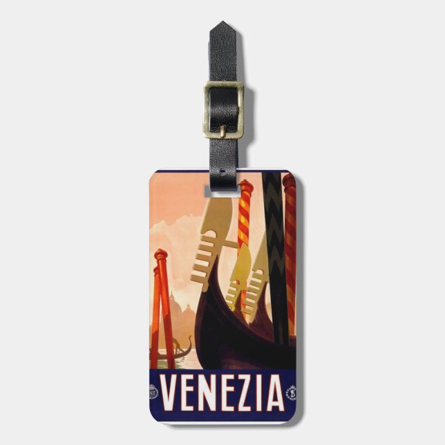 Vintage Venezia Luggage Tag (Front Vertical)