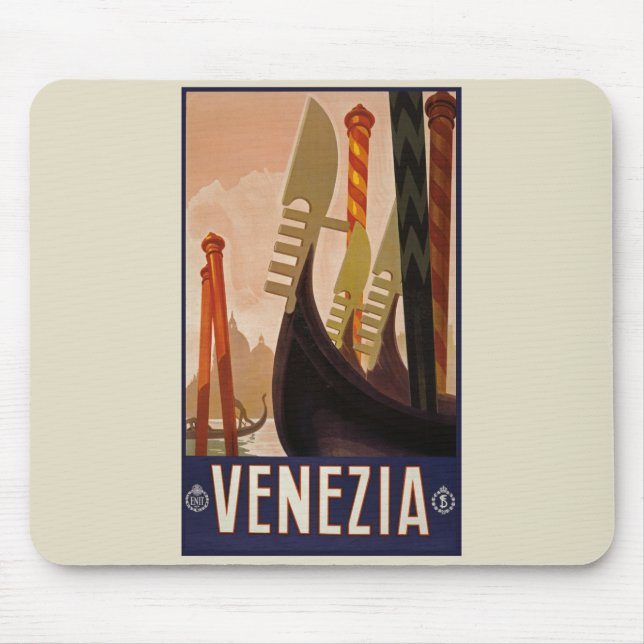 Vintage Venezia Poster - Italy Mouse Mat (Front)