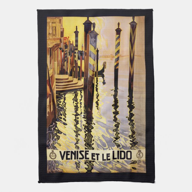 Vintage Venezia Venice Italy hand towel (Vertical)