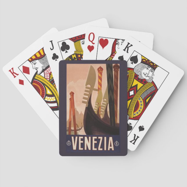 Vintage Venezia (Venice) Italy playing cards (Back)