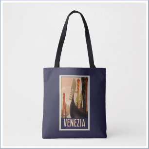 Vintage Venezia Venice Italy Travel Poster Tote Bag