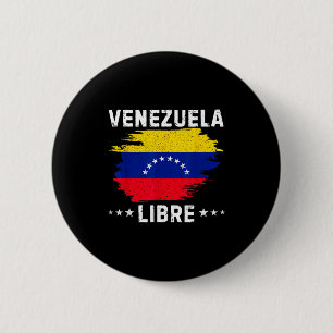 Vintage Venezuela Libre 2026 Venezuela Flag  6 Cm Round Badge