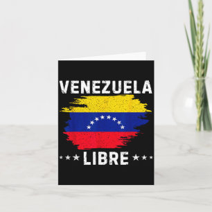 Vintage Venezuela Libre 2026 Venezuela Flag  Card