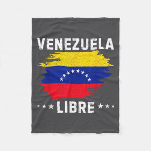 Vintage Venezuela Libre 2026 Venezuela Flag  Fleece Blanket