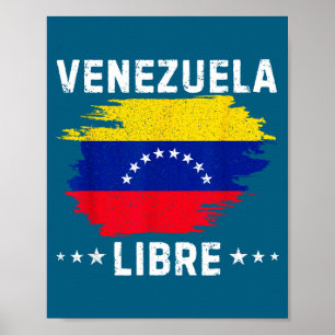 Vintage Venezuela Libre 2026 Venezuela Flag Poster