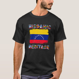 Vintage Venezuela Venezuelan Flag Hispanic Heritag T-Shirt