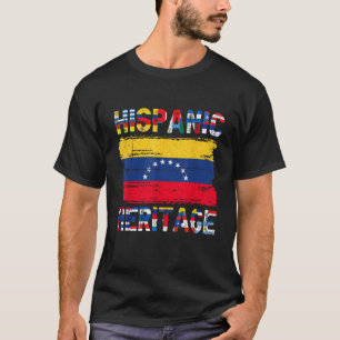 Vintage Venezuela Venezuelan Flag Pride Hispanic H T-Shirt