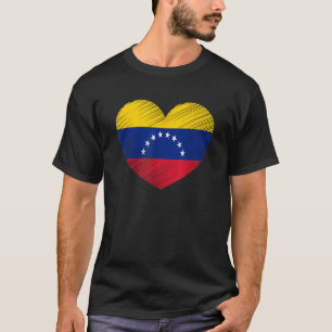 Vintage Venezuela Venezuelan Flag Pride Support Ve T-Shirt
