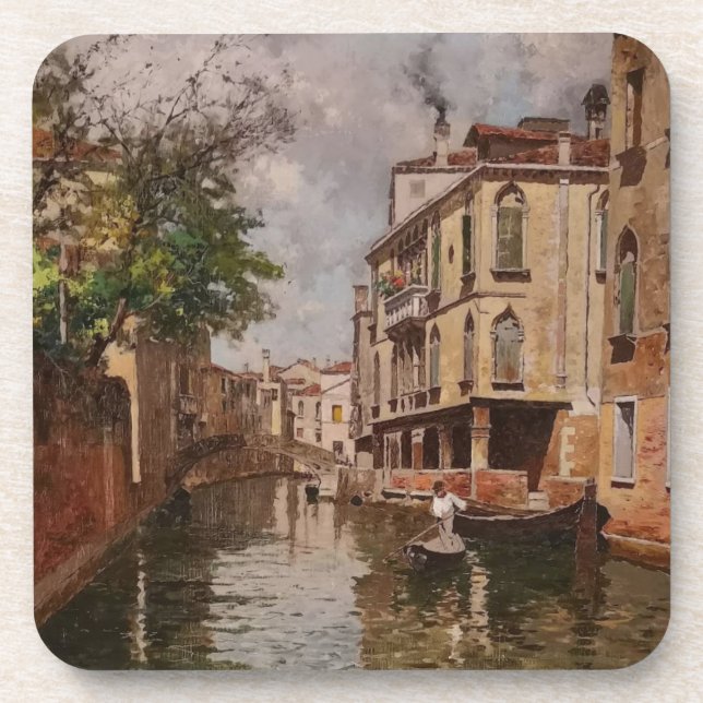 Vintage Venice Antonio Leto Venetian Canal Coaster (Front)
