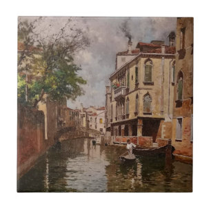 Vintage Venice Antonio Leto Venetian Canal Tile