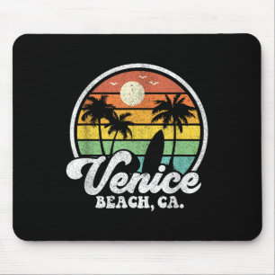 Vintage Venice Beach California Ca Surfing Retro S Mouse Mat