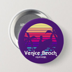 Vintage Venice Beach California Sunset 7.5 Cm Round Badge