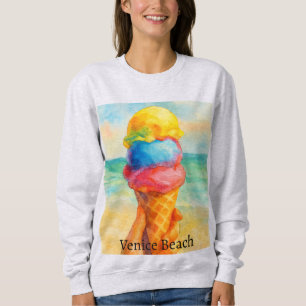 Vintage Venice Beach California Watercolor Sweatshirt