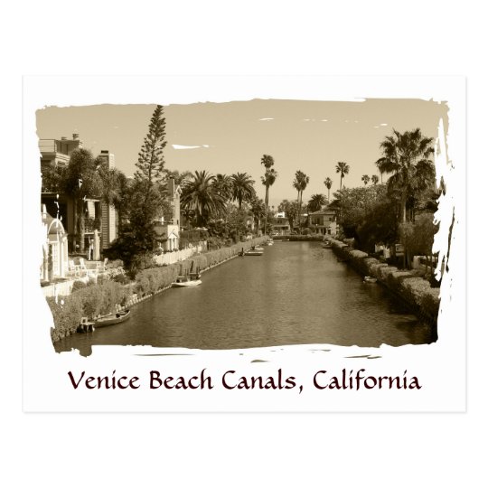 Vintage Venice Beach Canals Postcard! Postcard