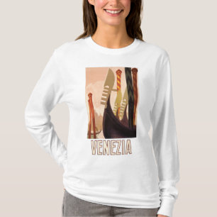 Vintage Venice Italy Gondola Travel T-Shirt