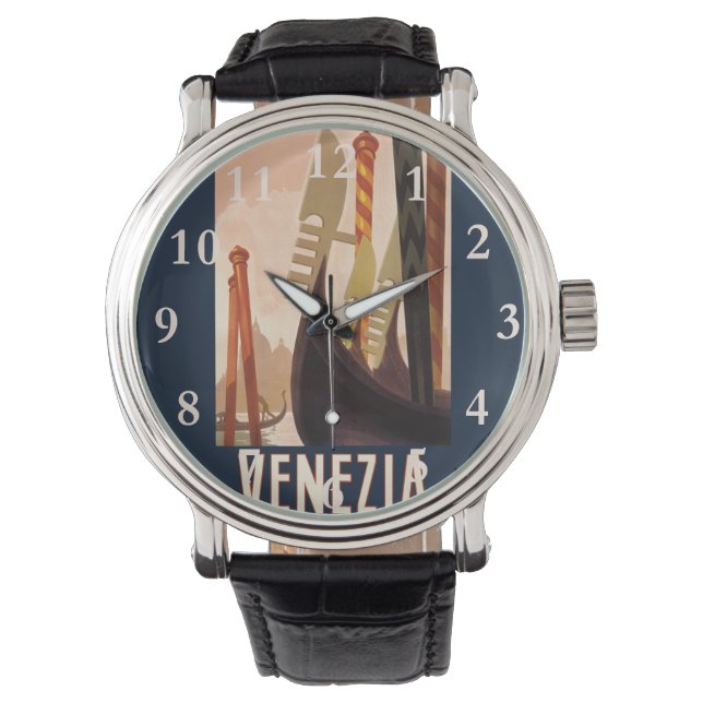 Vintage Venice Italy Gondola Travel Watch (Front)