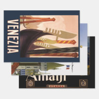 Vintage Venice Italy Gondola Travel