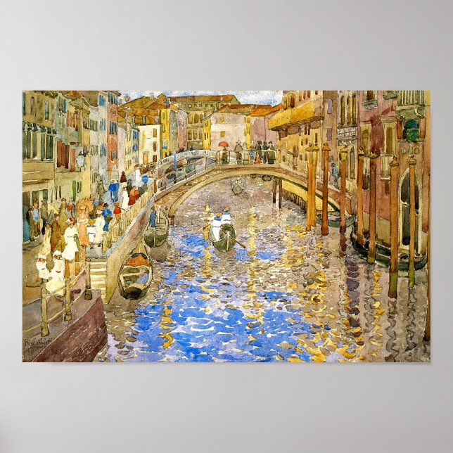 Vintage Venice, Italy Grand Canal by Prendergast Poster (Front)