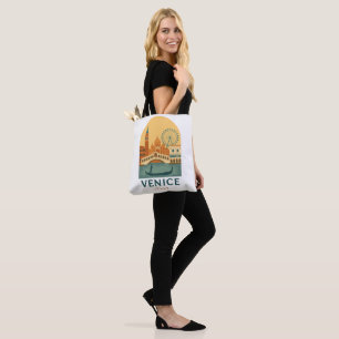 Vintage Venice Italy Tote Bag – Retro Gondola 