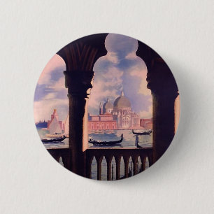 Vintage Venice Italy Travel 6 Cm Round Badge
