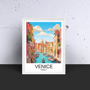 Vintage Venice Italy Travel Artwork Poster