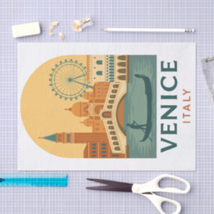 Vintage Venice Italy Travel Tissue Paper – Retro