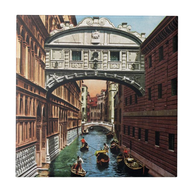Vintage Venice, the Bridge of Sighs Tile (Front)