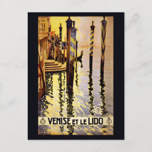 Vintage "Venise et le Lido" Italy postcard